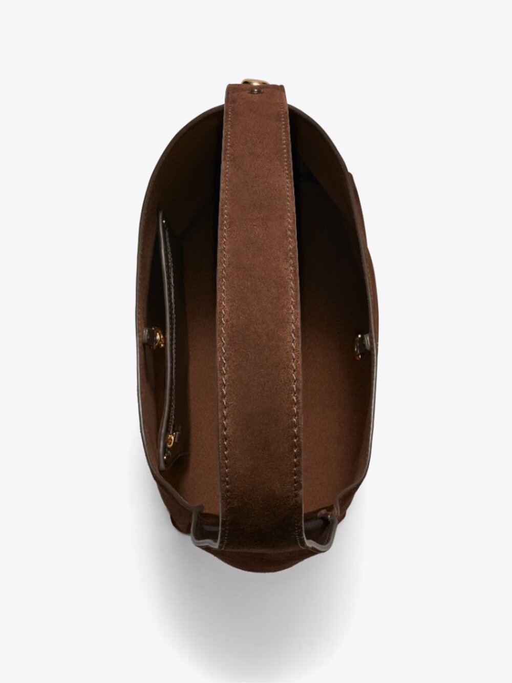 Tory Burch Romy Suede Hobo Bag Dark Cocoa NWT - Picture 8 of 8